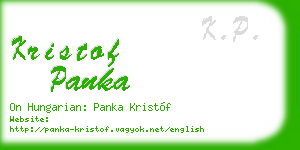 kristof panka business card